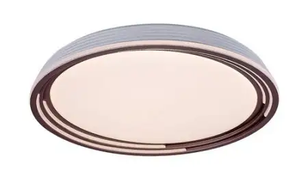 RABALUX Valter, LED plafonjera dimabilna, 36W, 3000K, braon/bela, precnik 52cm
