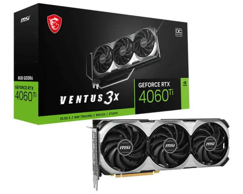 MSI nVidia GeForce RTX 4060 Ti 8GB 128bit VENTUS 3X E 8G OC