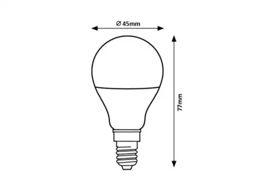 RABALUX LED sijalica E14 G45, 5W, 470lm, 4000K