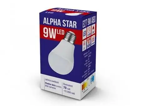 ALPHA STAR E27 9W HB 6400K