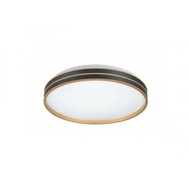RABALUX Gandor,LED plafonjera 24W, 1850lm, CCT 3000-6500K, 39cm, daljinski, dimabilna, metal crna/zlatna