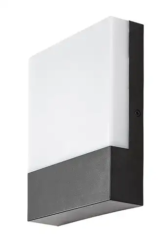 RABALUX Gimone, LED spoljna zidna, crna plastika, 10W, 570lm (bez.dif. 1000lm), 4000K