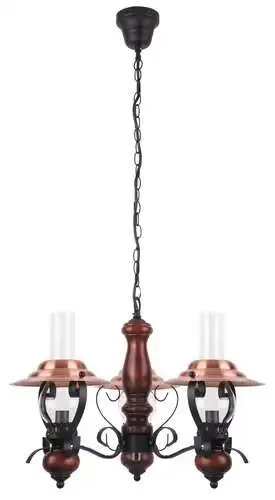 RABALUX Enna  visilica E14 3x40W crno-bakar