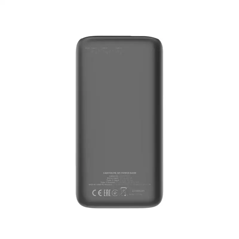 CANYON Power Bank 30000mAh 22.5W Black CNE-CPB301B