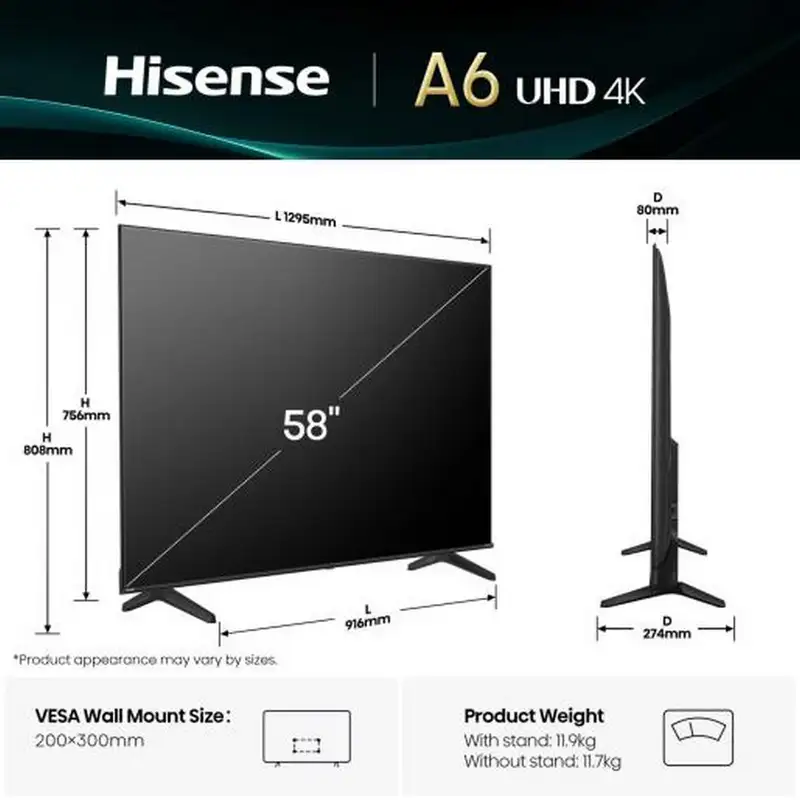 HISENSE 58A6Q