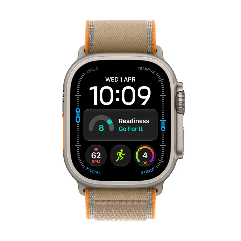 APPLE Watch Ultra 4 Cellular 49mm Natural Titanium Case with Sand Trail Loop - S/M mjaj4se/a