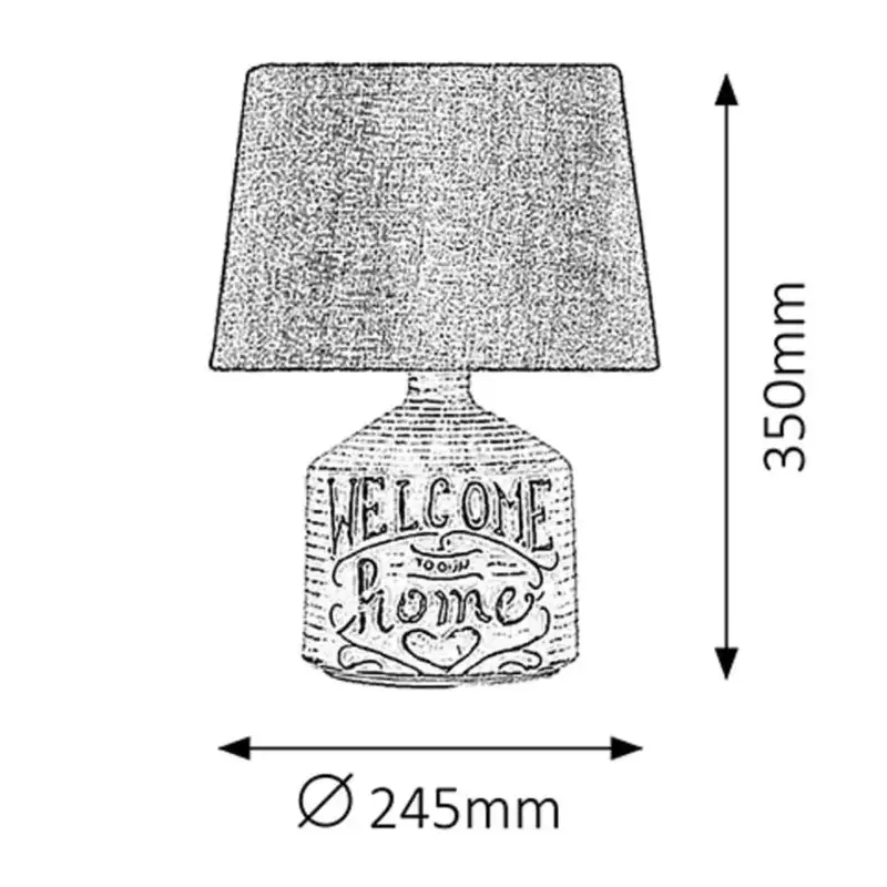RABALUX Petra keramicka stona lampa E14 40W /belo