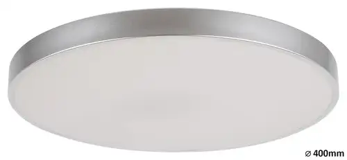 RABALUX Tesia, plafonjera,srebrna, LED 36W 2600lm 4000K 40cm