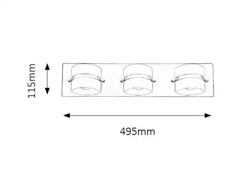 RABALUX Tony zidna lampa za kupatilo LED 3x5W,hrom,IP44