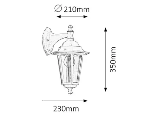 RABALUX Velence spoljna zidna lampa E27 60W wht IP43