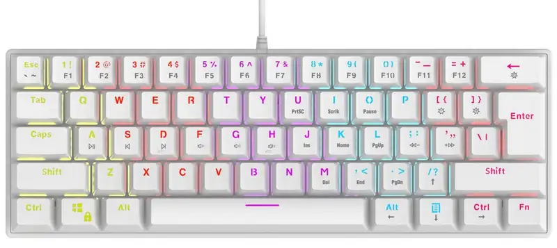 RAMPAGE PLOWER K60 WHITE BLUE SWITCH